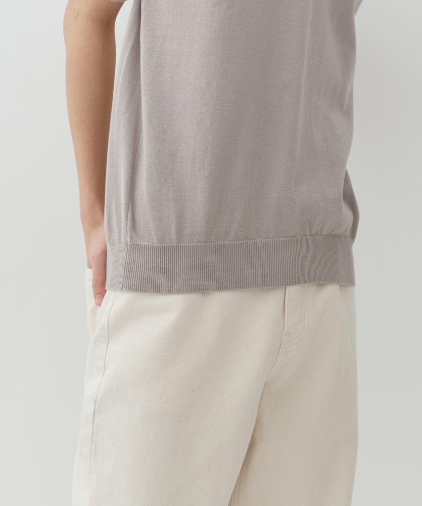 MUSINSA STANDARD Washable Supima Cotton Knitted Polo Shirt [Mushroom]