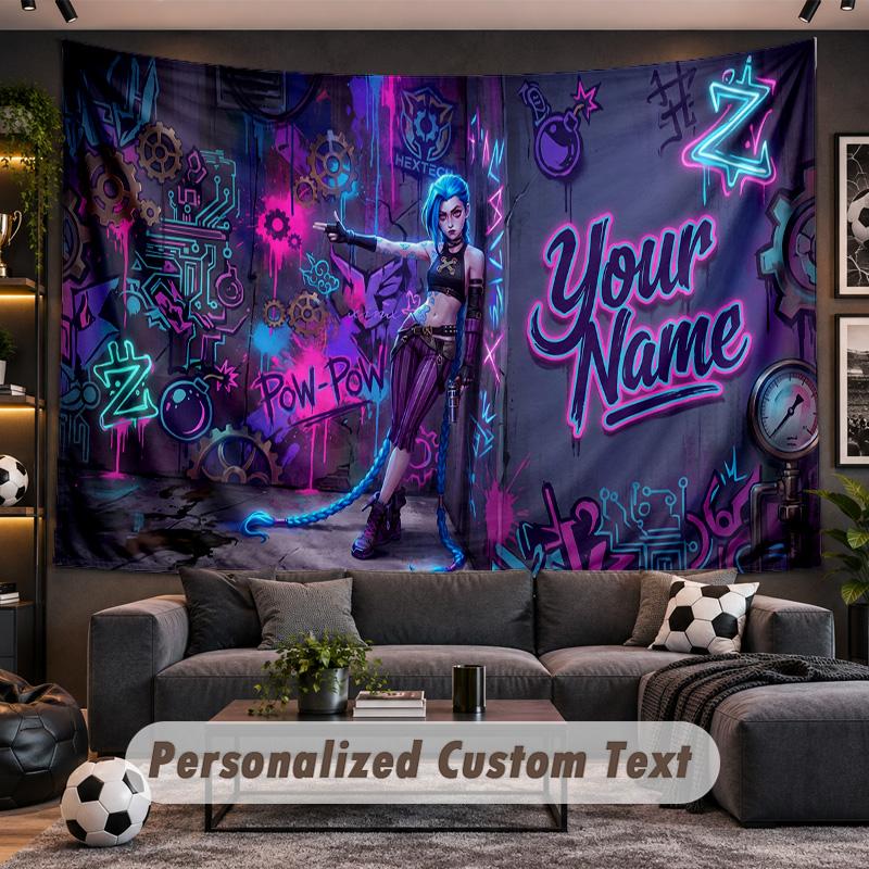 Arcane Personalized Tapestry Support Custom Name, Wall Art Home Decoration