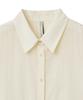 NOIRER FOR WOMAN Pale Scarf Loose Fit Shirt (Buttercream)