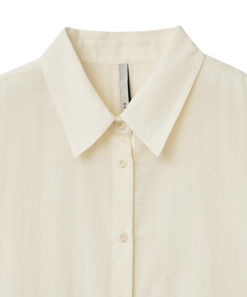NOIRER FOR WOMAN Pale Scarf Loose Fit Shirt (Buttercream)