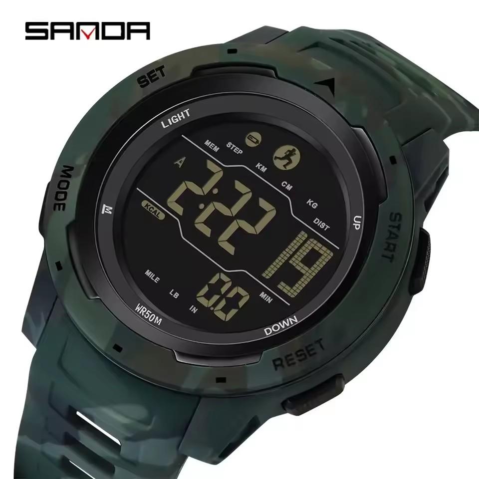 Sanda 2186 Мужские часы для активного отдыха Модные цифровые светодиодные часы Relogio Homens Многофункциональные Montres Pour Hommes Часы