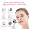 6 in 1 Sonic Facial Exfoliating Cleaner Face Wipe  Massage Machine  Skin Care Tools