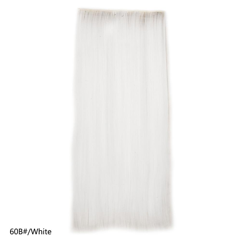 Синтетические накладные волосы на заколках, одна часть с 5 зажимами, длинные прямые волосы, коричневый цвет, блондин, для ежедневного использования женщинами