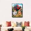 Diamond Painting Diamond Embroidery Rooster & Hens Needlework Rhinestone Cross Stitch Home Decor  