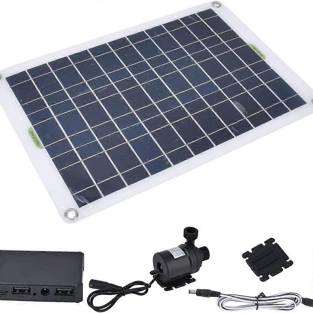 Solar Water Pump KIT: DC Brushless Submersible Water Pump with 50W Solar Panel for Solar Fountain, Fish Pond, and Aquarium
