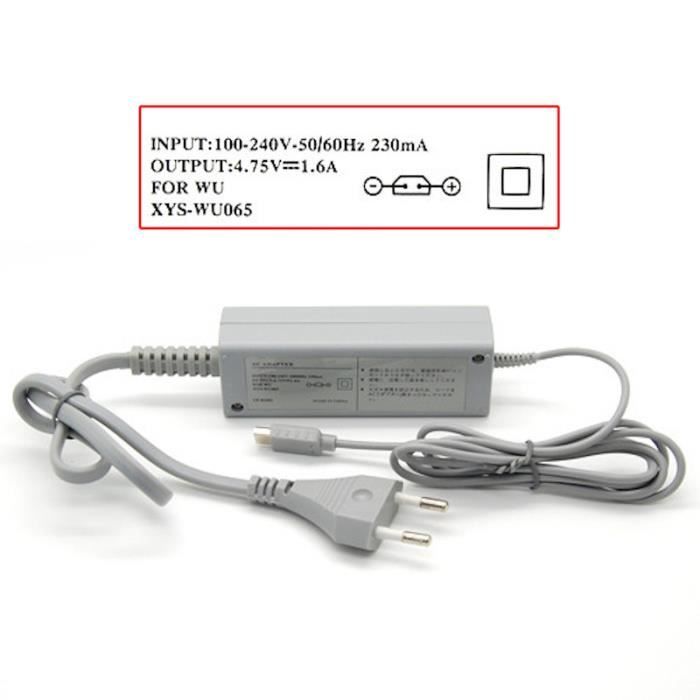 Сетевой адаптер - Nintendo - Wii U - 100-240В - Защита от короткого замыкания - Проводной