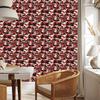Military camouflage wallpaper red, burgundy and beige 50x1000