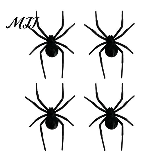Realistic Halloween Spider Decor 1/4/8Pcs 3D Refrigerator Magnet for Halloween, Scary Fake Magnetic Decoration, Prank Props, Party Favors Metal
