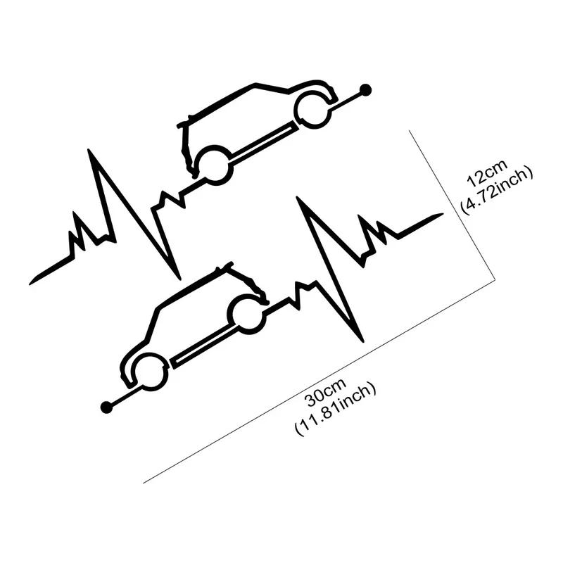 Car Window Heartbeat Sticker Graphics Vinyl Decal Auto Tuning Decoration For MINI Cooper S JCW One D R55 R56 F55 F56 R60 F60