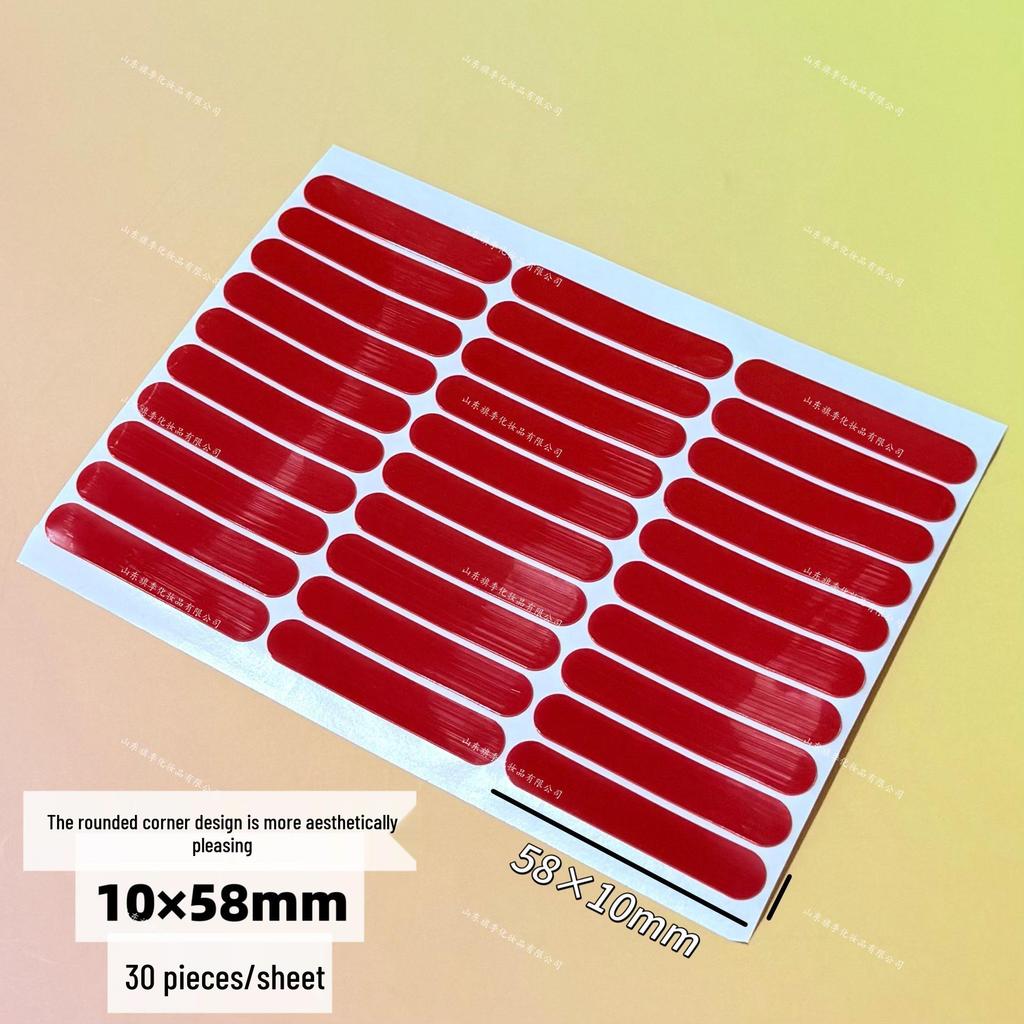 Двусторонние клейкие полоски для нейл-арта (накладные ногти) - Прозрачные, без резки, с закругленными углами, с сильной акриловой адгезией.