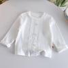 Girls Top Autumn Long-Sleeved T-Shirt Kids Solid Color Sweet Bow Blouse New Casual Bottoming Shirt Spring Baby Warm Children's Clothing