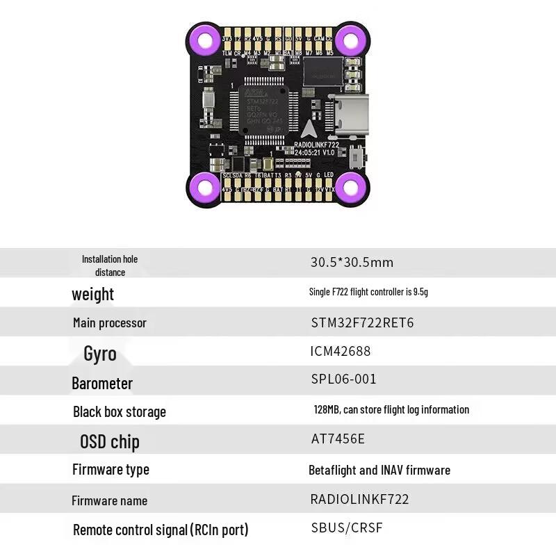 RadioLink F722 Flight Controller & 55A ESC Stack