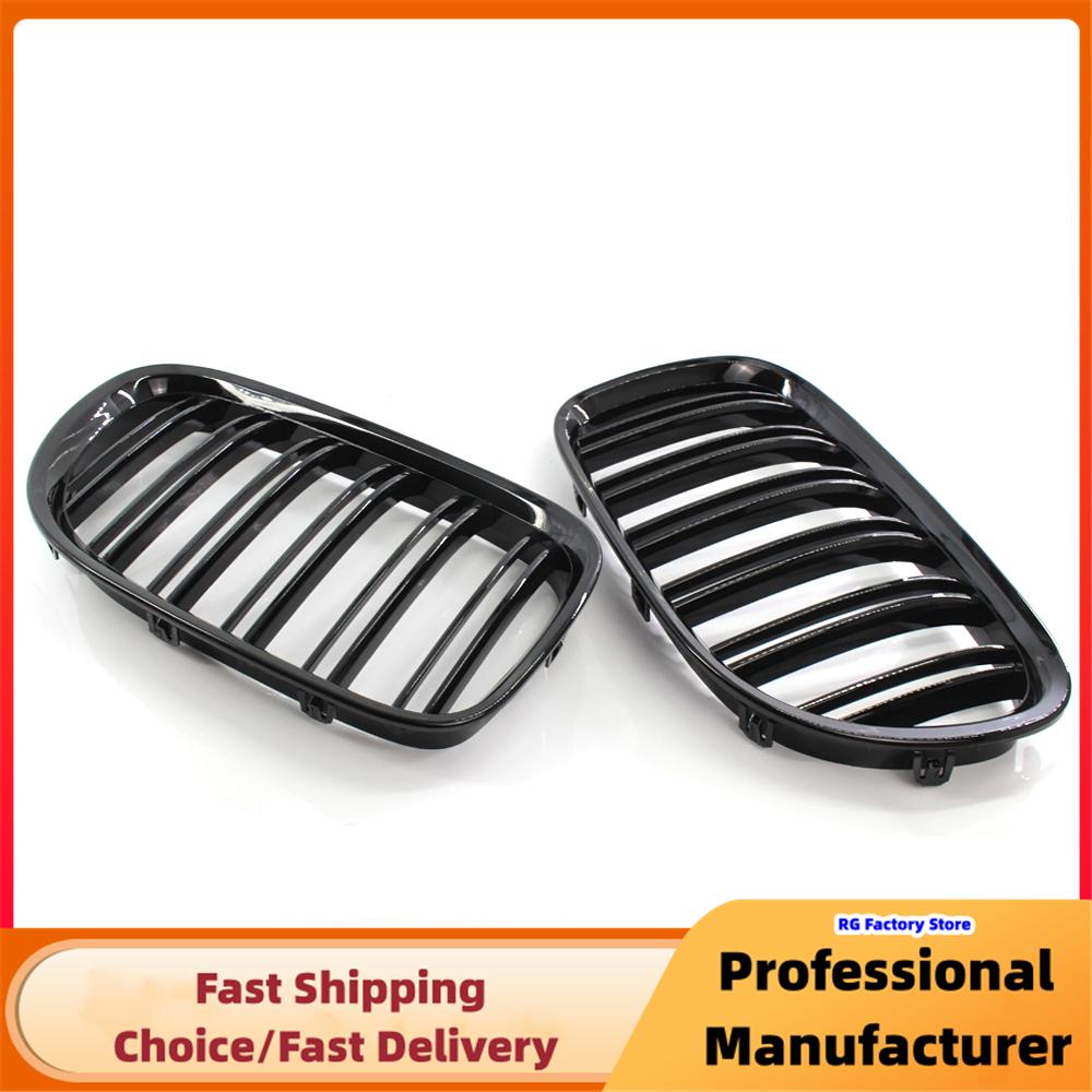 Решетка радиатора переднего бампера для BMW F01 F02 F03 F04 740i 750i 760Li 4 двери 2009-2015 двойные планки глянцевые черные гоночные решетки