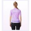 Womens Cycling Jersey Short Sleeve Lightweight Moisture Wicking Slim Fit Solid Color Bike Riding Top