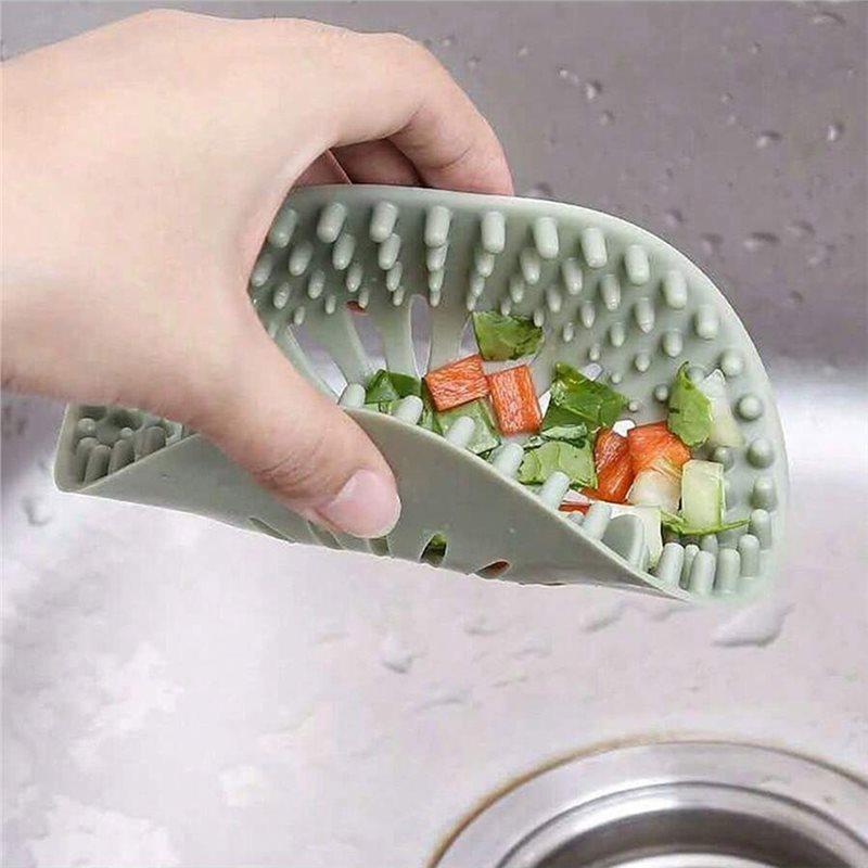 Silicone Floor Drain Cover Hair Catcher, Anti-Blocking Sewer Filter, Strong Adsorption For Bathroom Sink And Kitchen Drain