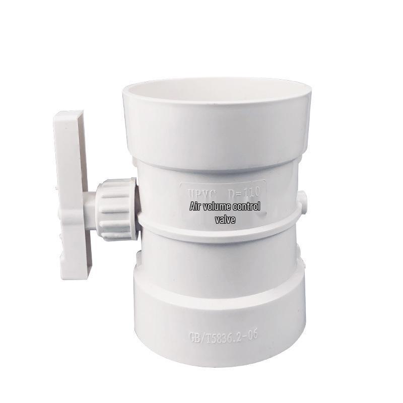 ПВХ ручной дроссель-бабочка для вентиляционных каналов (Размеры: 75, 110, 160, 200)