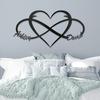 Infinity Sign Metal Wall Art, Personalized Couple Gift, Wedding Decor, Custom Name Sign, Anniversary Gift for Husband Wife, Home Wall Decor Valentine