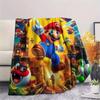 Super Mario Cartoon printing Flannel Blanket Bedroom Sofa Camping Warm blanket Gifts for family and friends-MJ009