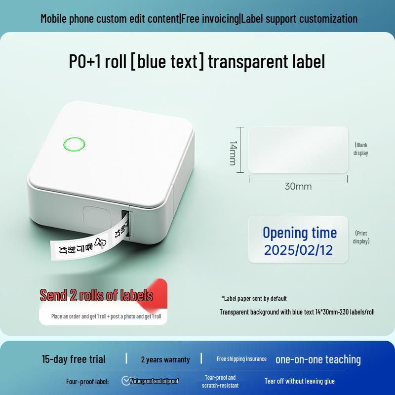 Deton P0 Портативный Bluetooth Термопринтер этикеток