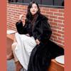 2024 Winter Extended Faux Fur Coat for Women To Look Thin and Imitate Mink Fur Coat
