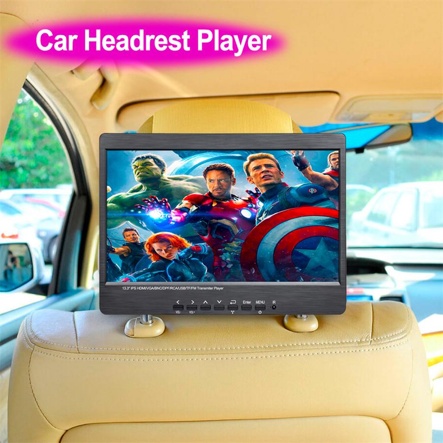 13.3INCH IPS LCD DISPLAY CAR Headrest MP5 Player 1920*1080 HD Screen Videl Input
