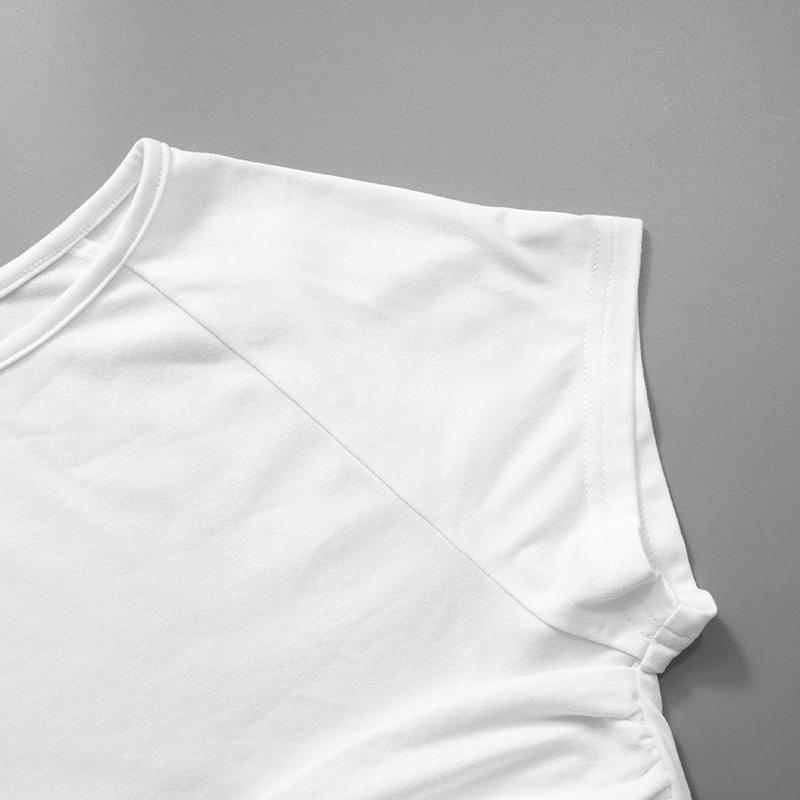 YYFS Женские модные повседневные летние весенние однотонные блузки и рубашки с короткими рукавами и круглым вырезом с принтом