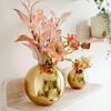 Metal Ball Round Flower Vase for Home Decor|Table Decorative Item for Bedroom Living Room Office Wedding |