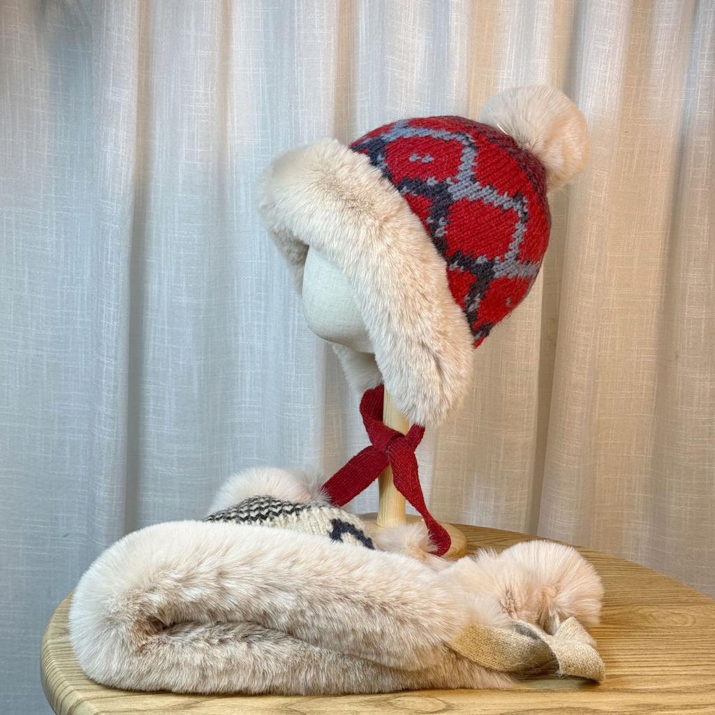 Шапка из кроличьего меха для женщин на осень и зиму, корейский стиль, подходит ко всему, теплая, с защитой ушей, большой окружности, визуально уменьшает лицо