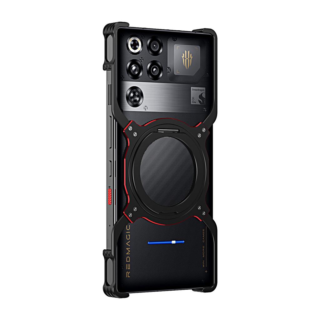 Чехол для ZTE nubia RedMagic 11 Pro 5G/11 Pro+ 5G с подставкой, металлическим бампером, магнитная крышка для телефона