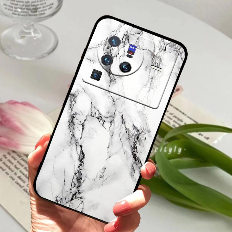 Мягкий силиконовый чехол для vivo X80 Pro 5G Coque X 80 Модный ТПУ чехол для телефона для Vivo X70 Pro Ударопрочный бампер Ракушки Милый мультяшный