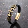 Luxury Mens Bracelet Cross Titanium Steel Vintage Fashion Jewelry Leather Braided Trend Personality Hot Selling Bangles