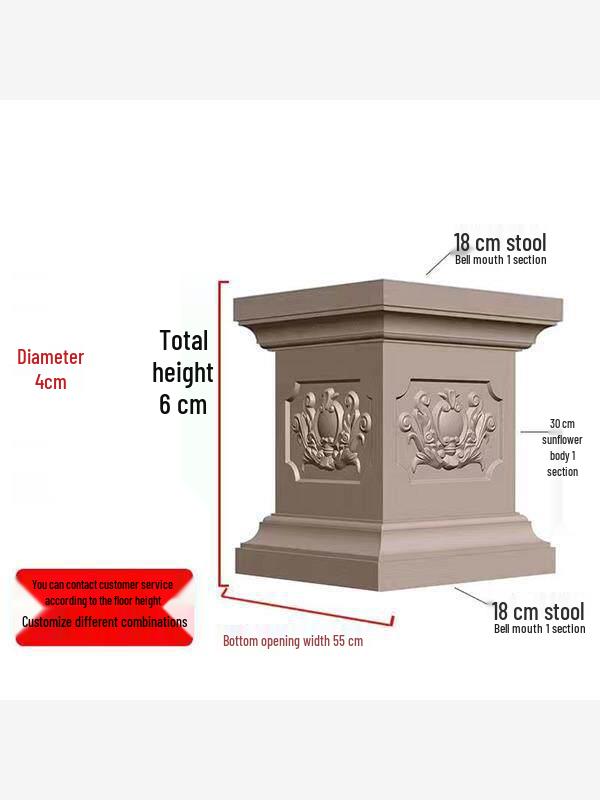Квадратная форма для римской колонны для бетонных ограждений и балконов