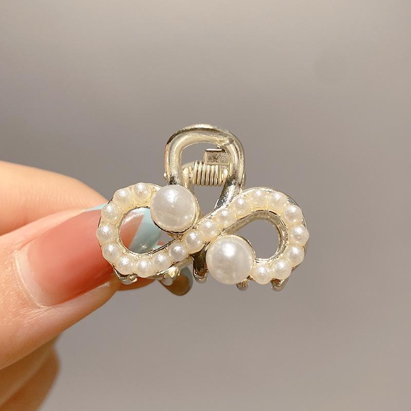 2025 Жемчужная заколка-краб для волос для женщин - Элегантный осенне-зимний аксессуар для волос для челки и боковых укладок