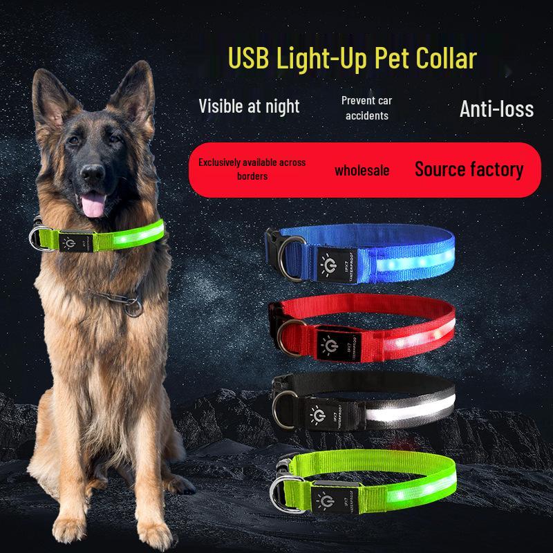 Adjustable Nylon Tactical Dog Collar for AirTag – Anti-Escape & Anti-Explosion