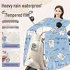 Tempered Film: Summer Electric Vehicle Windshield Sun & Rain Protection, Double-Sided Waterproof & Windproof Cover