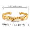Copper Plated 18k Gold Open Geometric Bangle Minimalist Bracelet