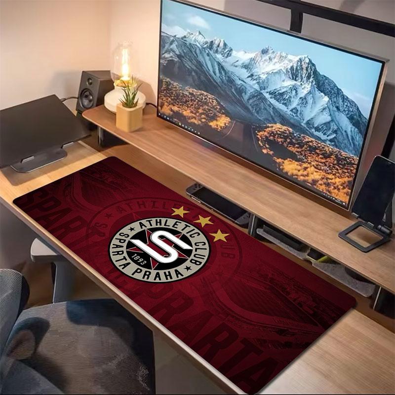 Sparta Prague Athletic Large Size Mouse Pad Large Gaming Table Cushion Nonslip Laptop Tablet Big Mousepad Xxl Mat Mini Pc Playmat With Lock Edge