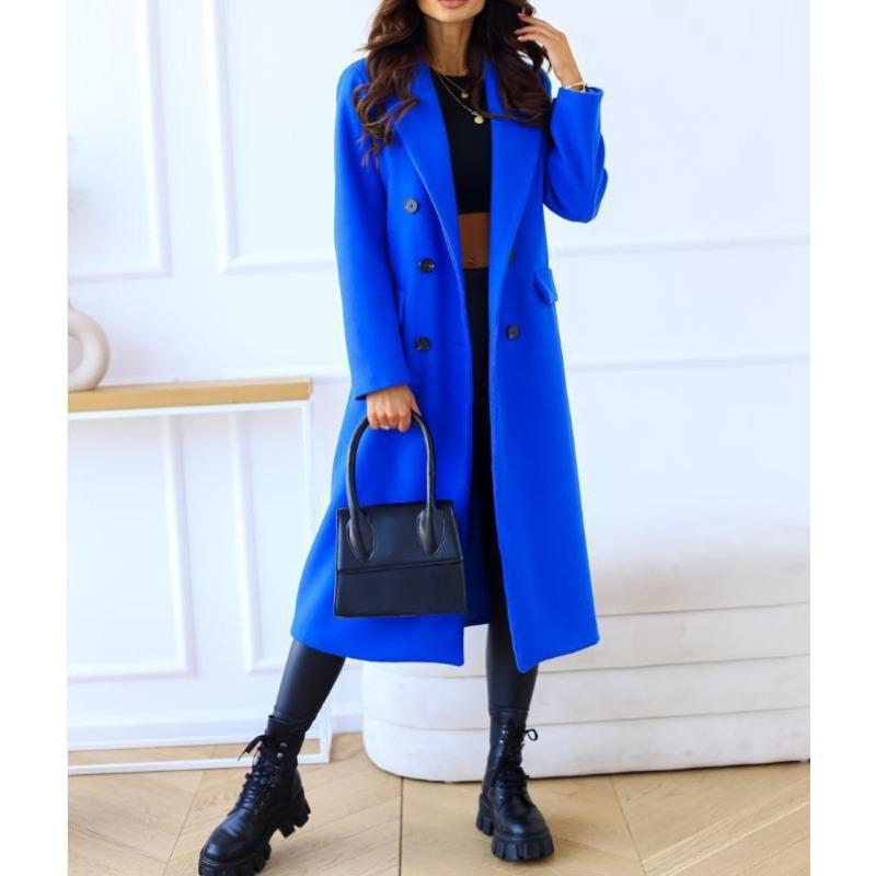 YYFS Женские модные повседневные однотонные куртки и пальто с воротником-поло на осень-зиму с длинным рукавом и принтом