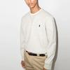 Мужская толстовка с круглым вырезом и вышитым логотипом Polo Ralph Lauren, серо-белая 710675313-020