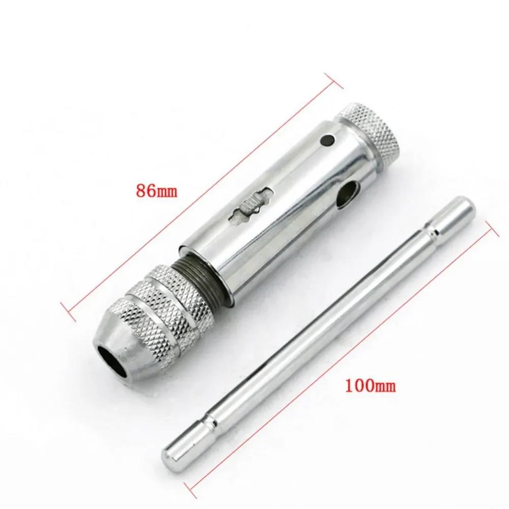 SUOBIE Adjustable T Handle Ratchet Tap Reamer Hand Wrench M3 M4 M5 M6 M8 Metric Machine Screw Thread Plug Tool Thread Lock3