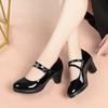 Shallow single shoes women's 2026 new small high heels spring and autumn women's shoes soft leather shoes catwalk mother shoes with cheongsam