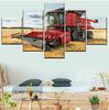 No Framed Canvas 5Pcs Harvest Tractor Wheat Field Wall Posters Pictures Paintings Home Decor Accessories Living Room Decoration