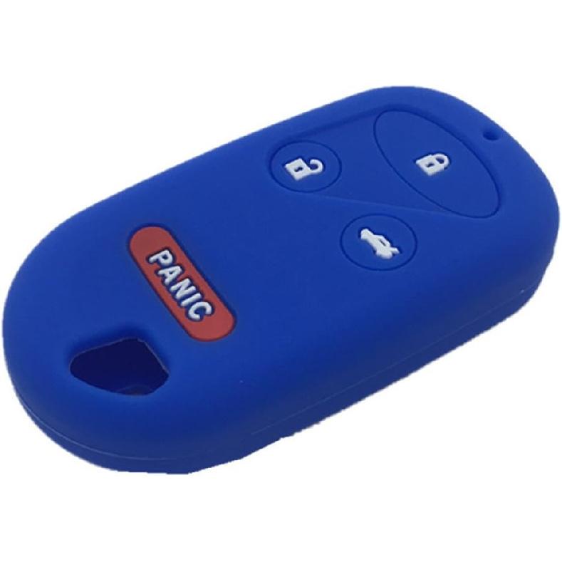 Red and Blue Silicone Rubber Key Fob Case Key Covers Key Jacket Skin Protector fit for Accord