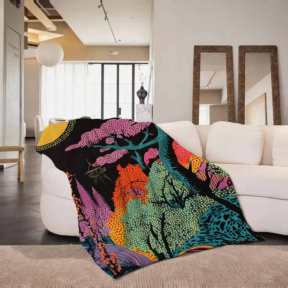 Художник Яёи Кусама a art Плед Фланелевый Плед Подходит для Дивана Гостиной Спальни