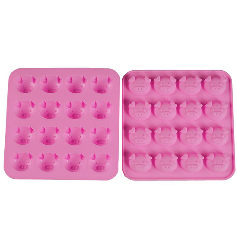 Форма для шоколада в форме свиньи, украшение для торта, силиконовая форма для желе, конфет, льда