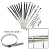 20Pcs 4.6mm Cable Zip Tie Exhaust Wrap Locking Ties Durable 304 Stainless Steel Cable Ties