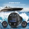 Медиаплеер для лодки, Морская стереосистема MP3, Водонепроницаемое Bluetooth-аудиорадио FM/AM-приемник, Подходит для комбайнов, квадроциклов, UTV, SPA, RZR
