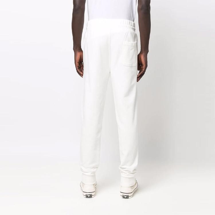 Maison Kitsune SS22 Logo Pattern Slim Fit Sports Pants Men pants White IU01308KM0001-P700