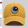 pc Mysterious IronOn Patch  Cosmic Night Sky Design Print Baseball Cap with Stars Swirling Clouds And Crescent Pattern Fash