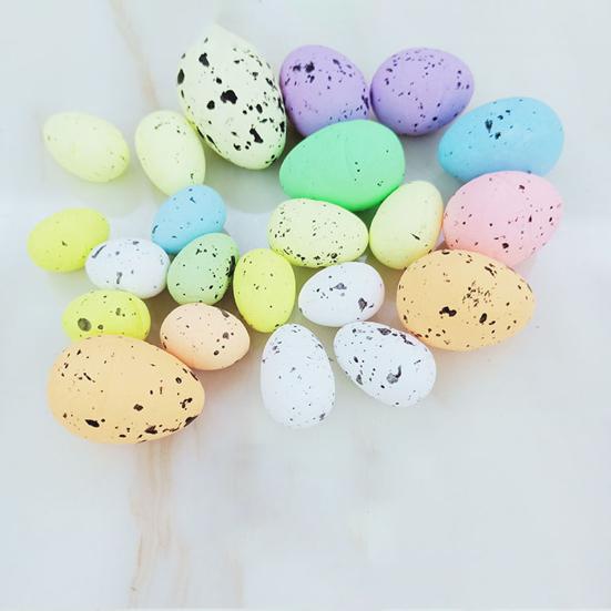 20pcs Easter Eggs Bright Color DIY Non-toxic Happy Easter Eggs Decor For Easter